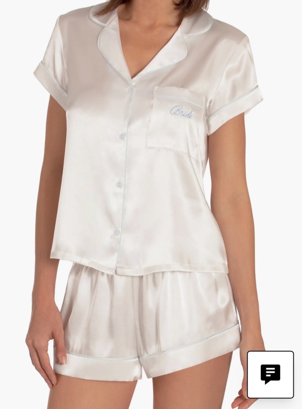 Bride satin short pajamas set NEW